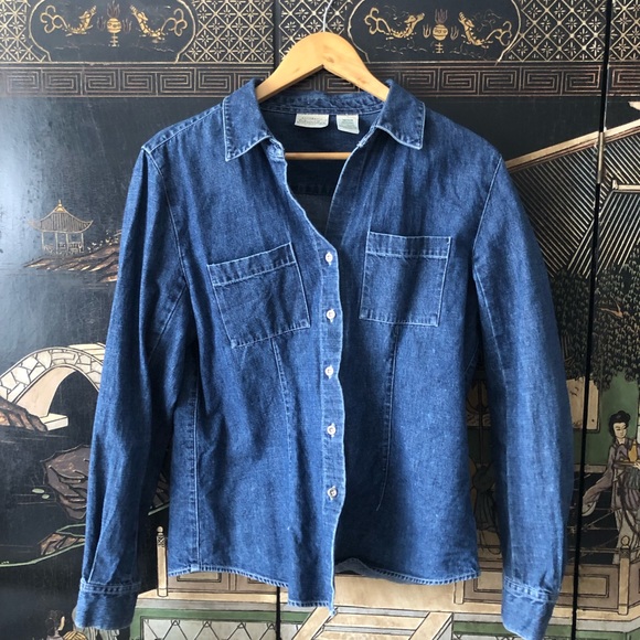 Vintage denim button down shirt - Picture 1 of 4